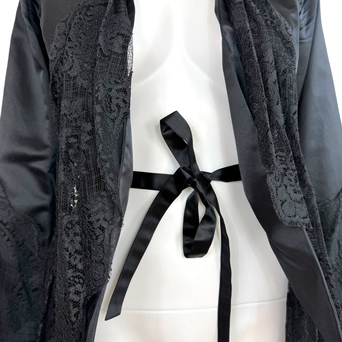 Dolce & Gabbana Black Beaded Silk Lace Gothic Jacket