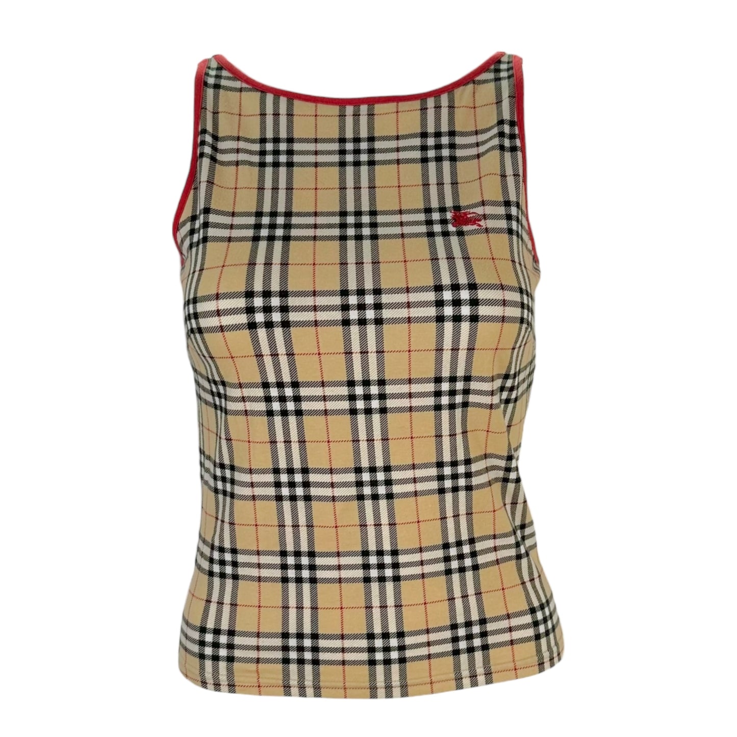 Burberry Blue Label Classic Nova Check Plaid Tank Top