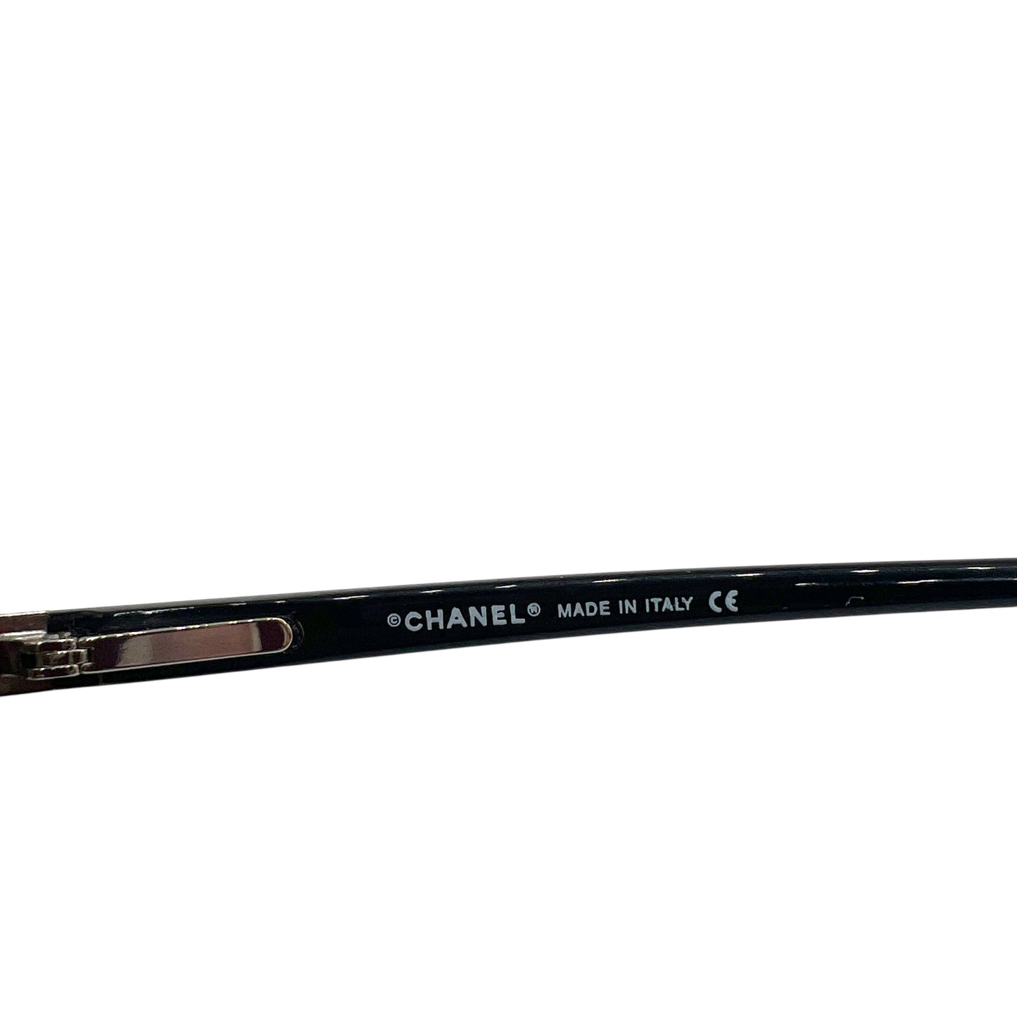 Chanel Gray & Black Logo Lens Rimless Oval Sunglasses 4067