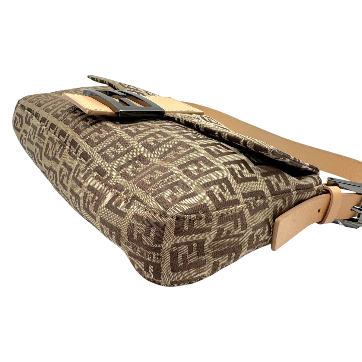 Fendi Baguette Bag Tan Zucchino Monogram