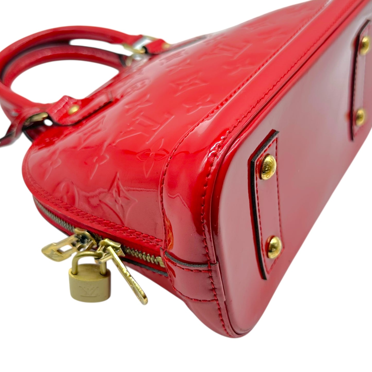 Louis Vuitton Red Vernis Alma BB 2-Way Bag