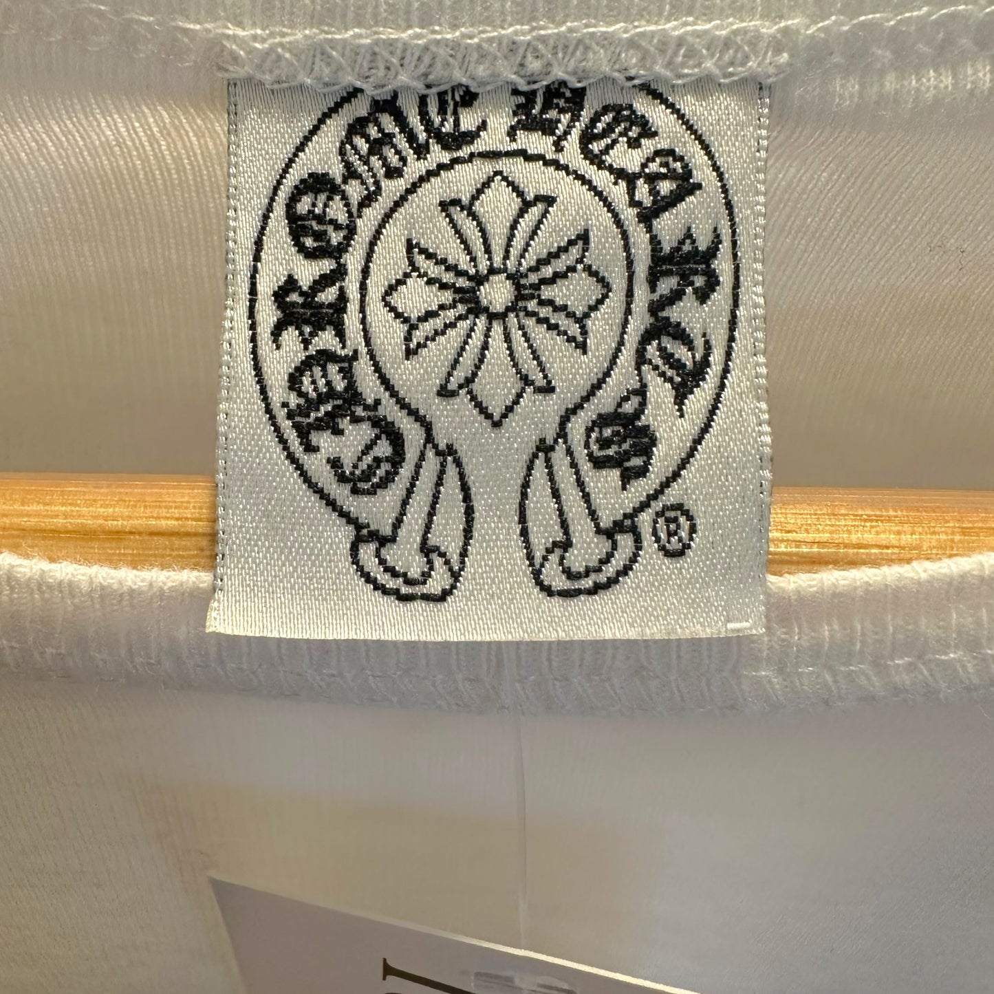 Chrome Hearts Vintage White Logo Print Long Sleeve T-Shirt