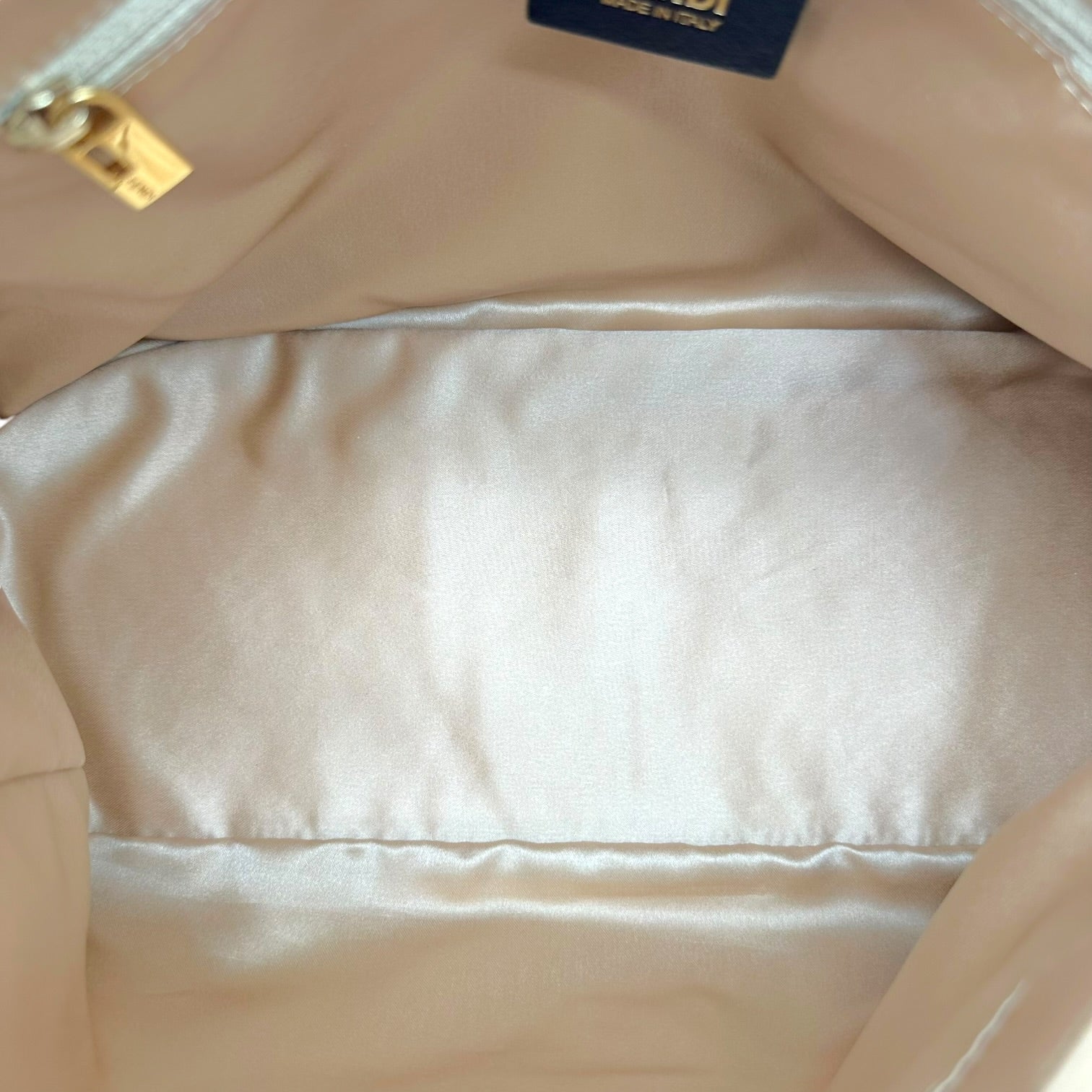 Fendi XL Mama Baguette Bag Tan Nubuck Burlwood Accent
