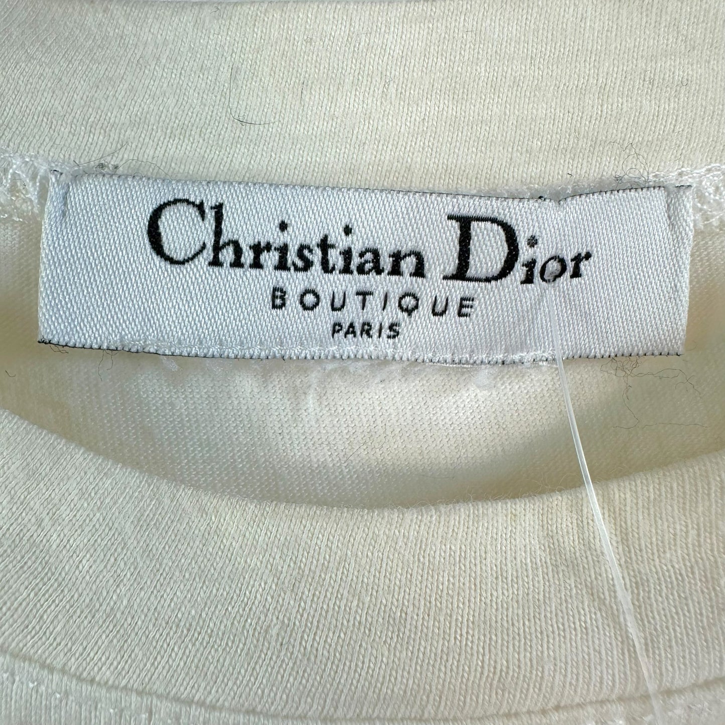 Christian Dior Cartoon Graphic T-Shirt White Crew Neck