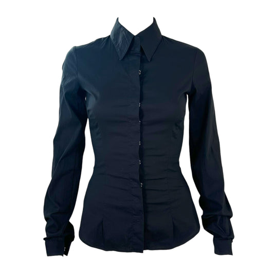 D&G Dolce & Gabbana Black Hook & Eye Blouse