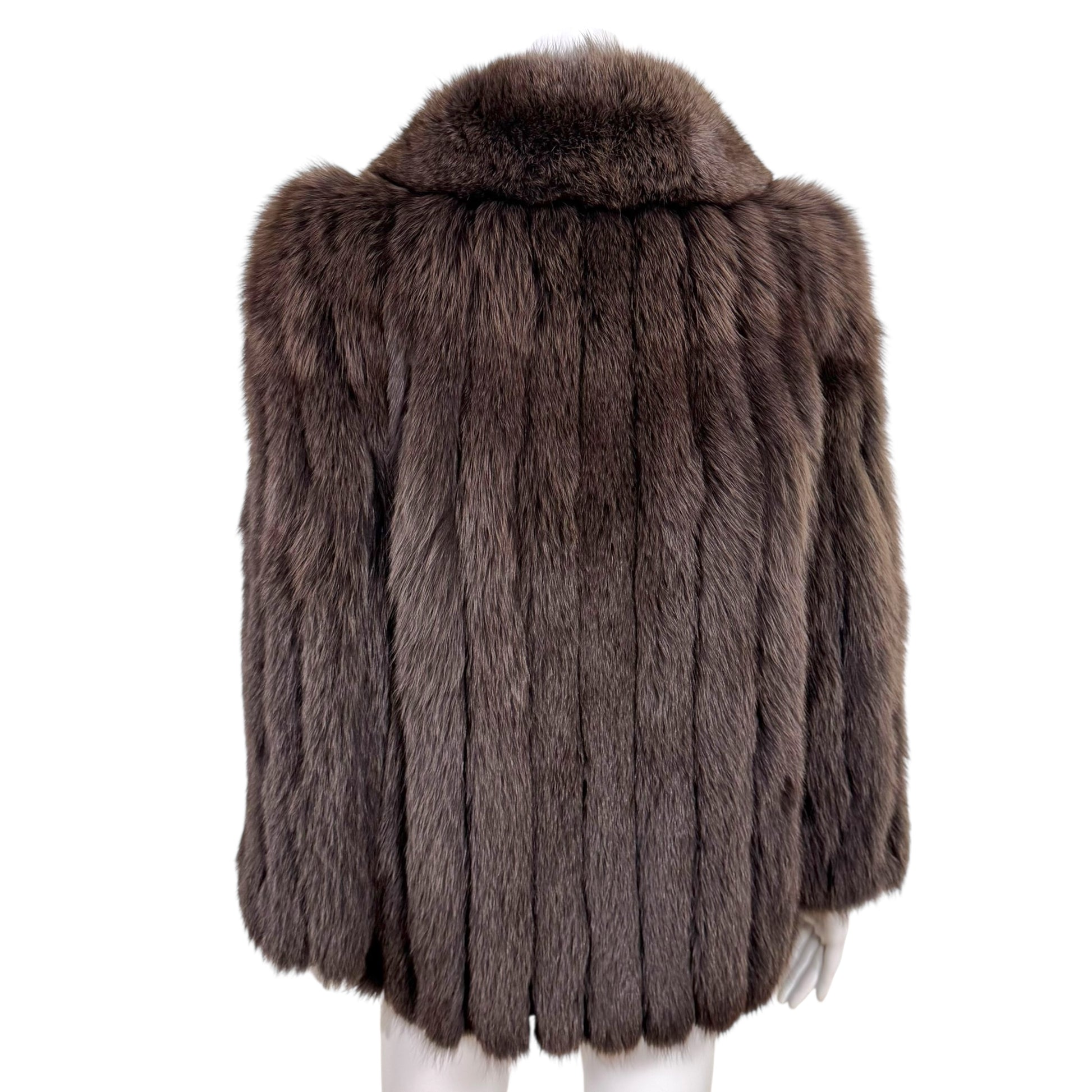 Vintage Rotiny Russian Blue Dyed Fox Fur Coat - Outfit Repeater