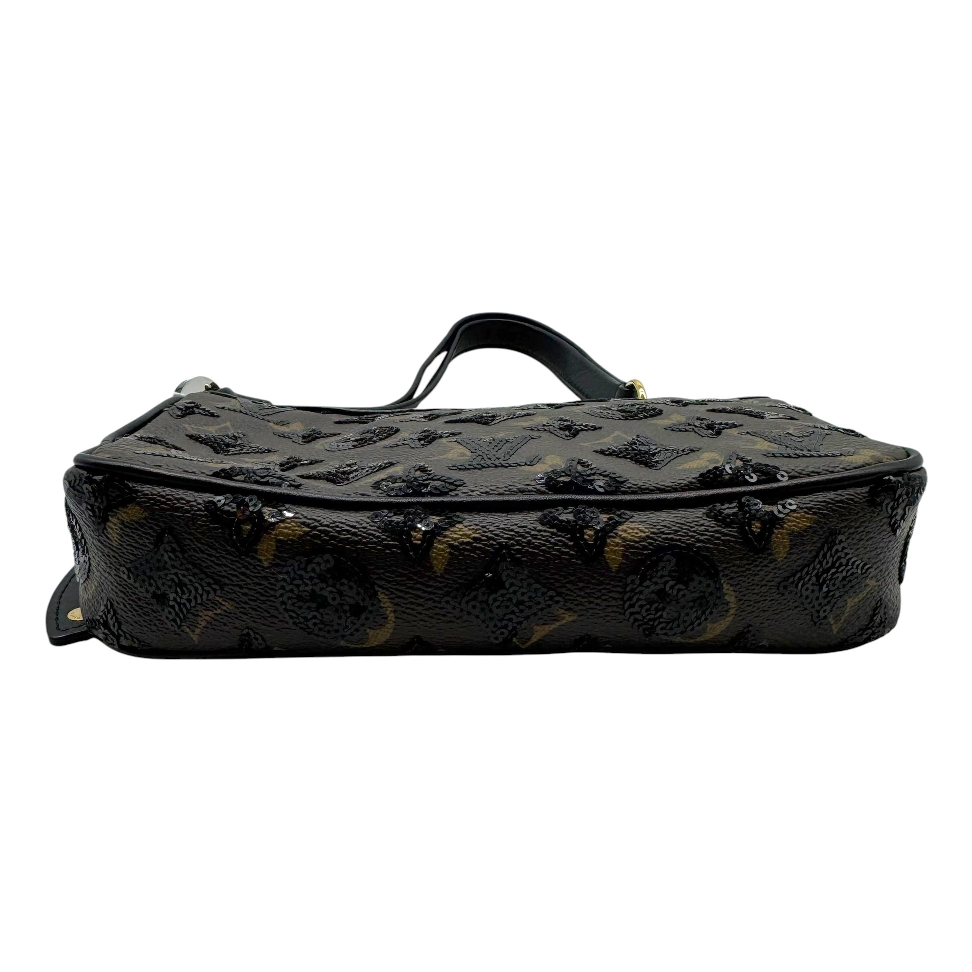 Louis Vuitton Pochette Bag Monogram Sequin Dark Brown