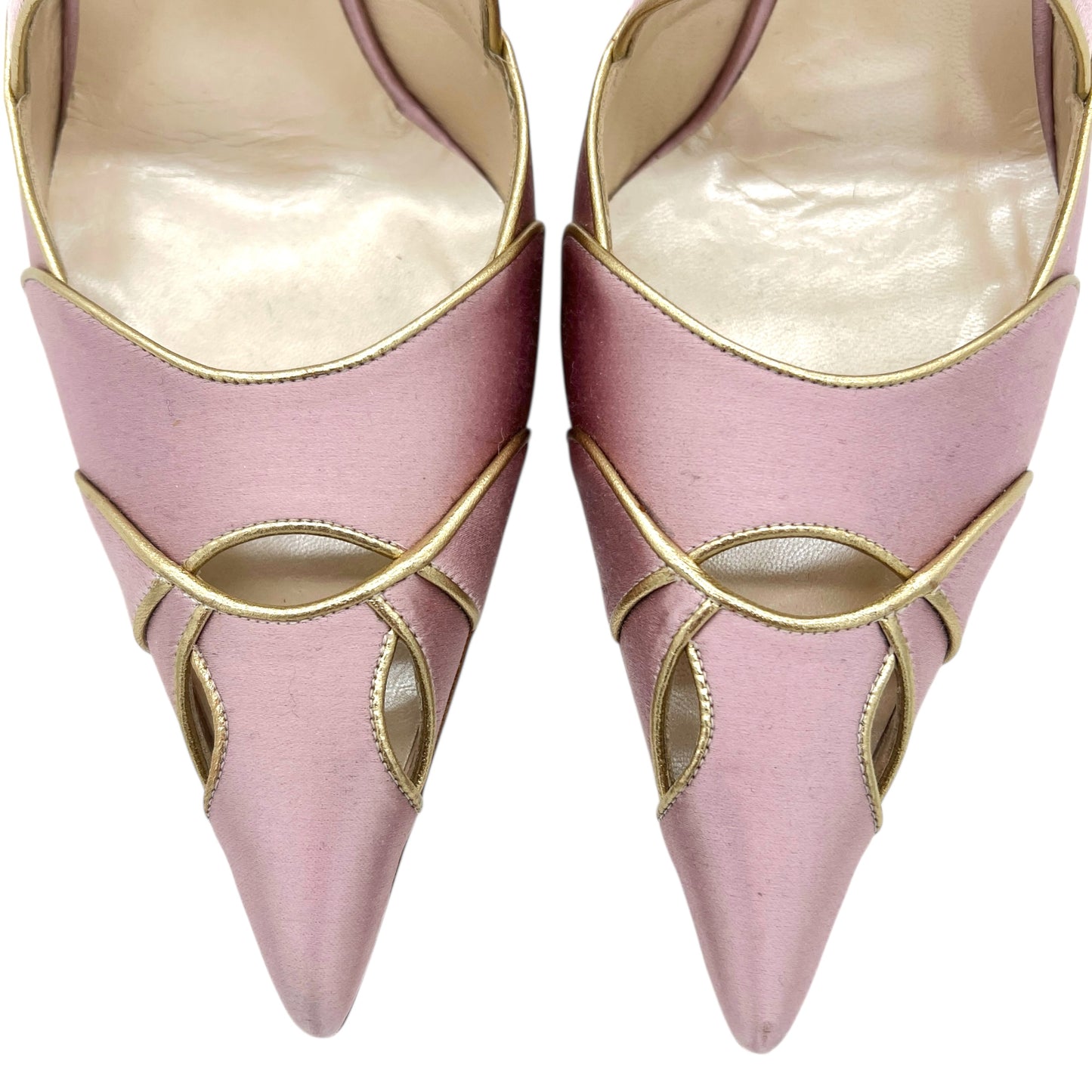 Christian Dior Pink Silk Pointed Toe Heels - Outfit Repeater