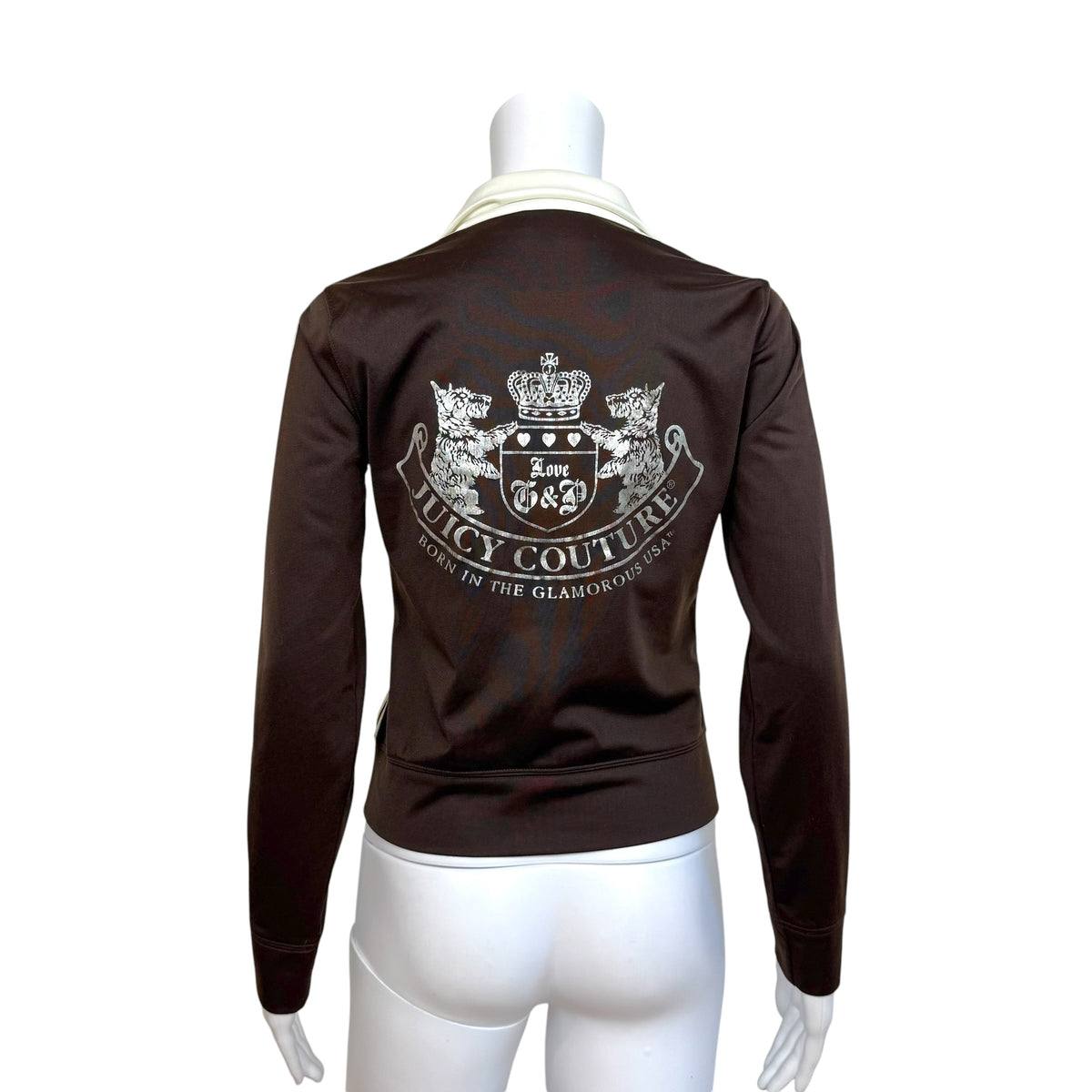 Juicy Couture Vintage Track Jacket Brown Zip-Up XS