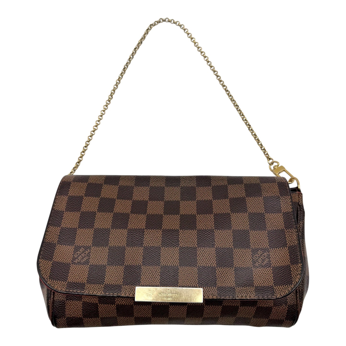 Louis Vuitton Damier Ebene Favorite MM Chain Strap Shoulder Bag