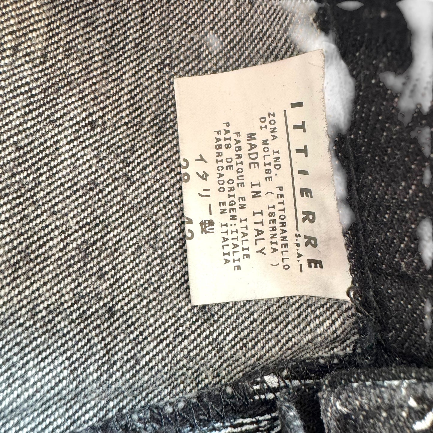 Roberto Cavalli Black White Illustration Distressed Jeans