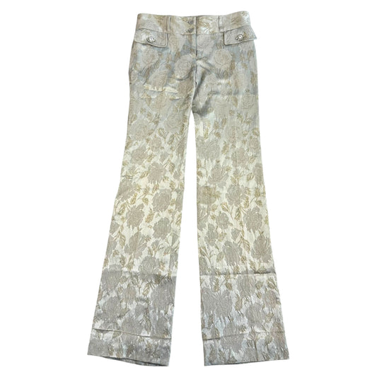 Dolce & Gabbana Silver Damask & Rhinestone Pants