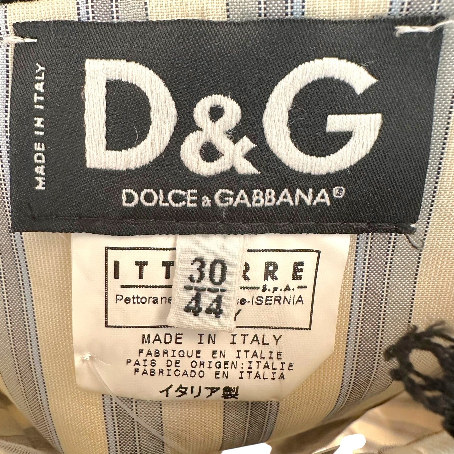 D&G Dolce & Gabbana Blue & White Striped Lace Up Corset NEW