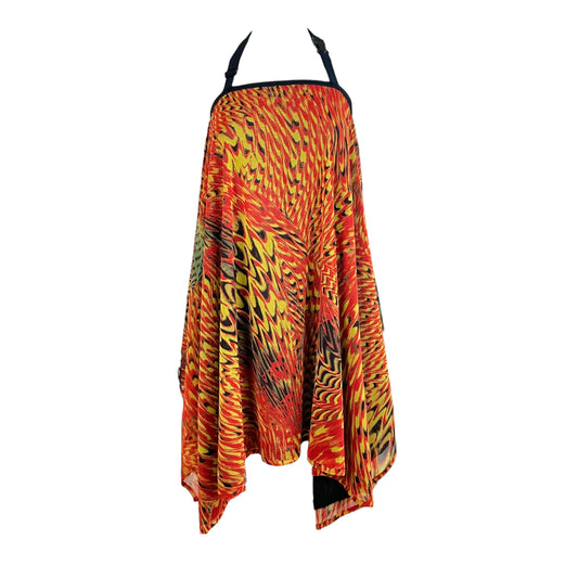 Jean Paul Gaultier Asymmetrical Halter Mini Dress Psychedelic Print