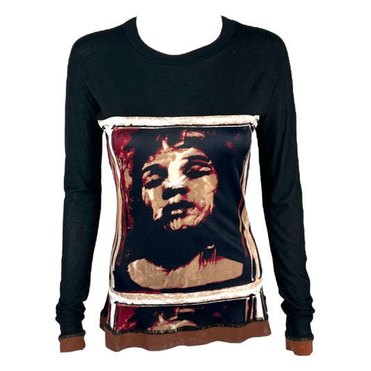 Jean Paul Gaultier 90's Faces Longsleeve Top