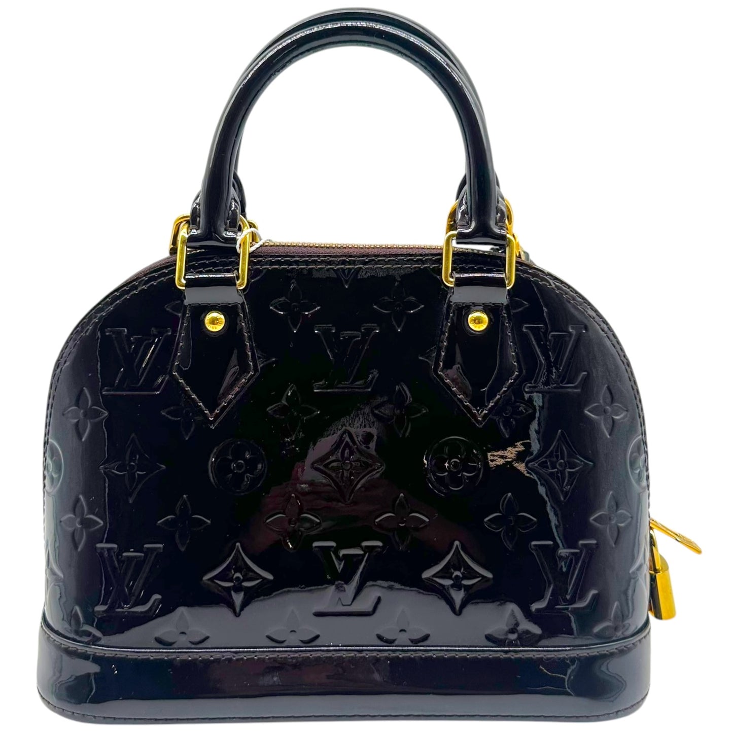 Louis Vuitton Burgundy Patent Vernis Monogram Alma BB 2-Way Bag