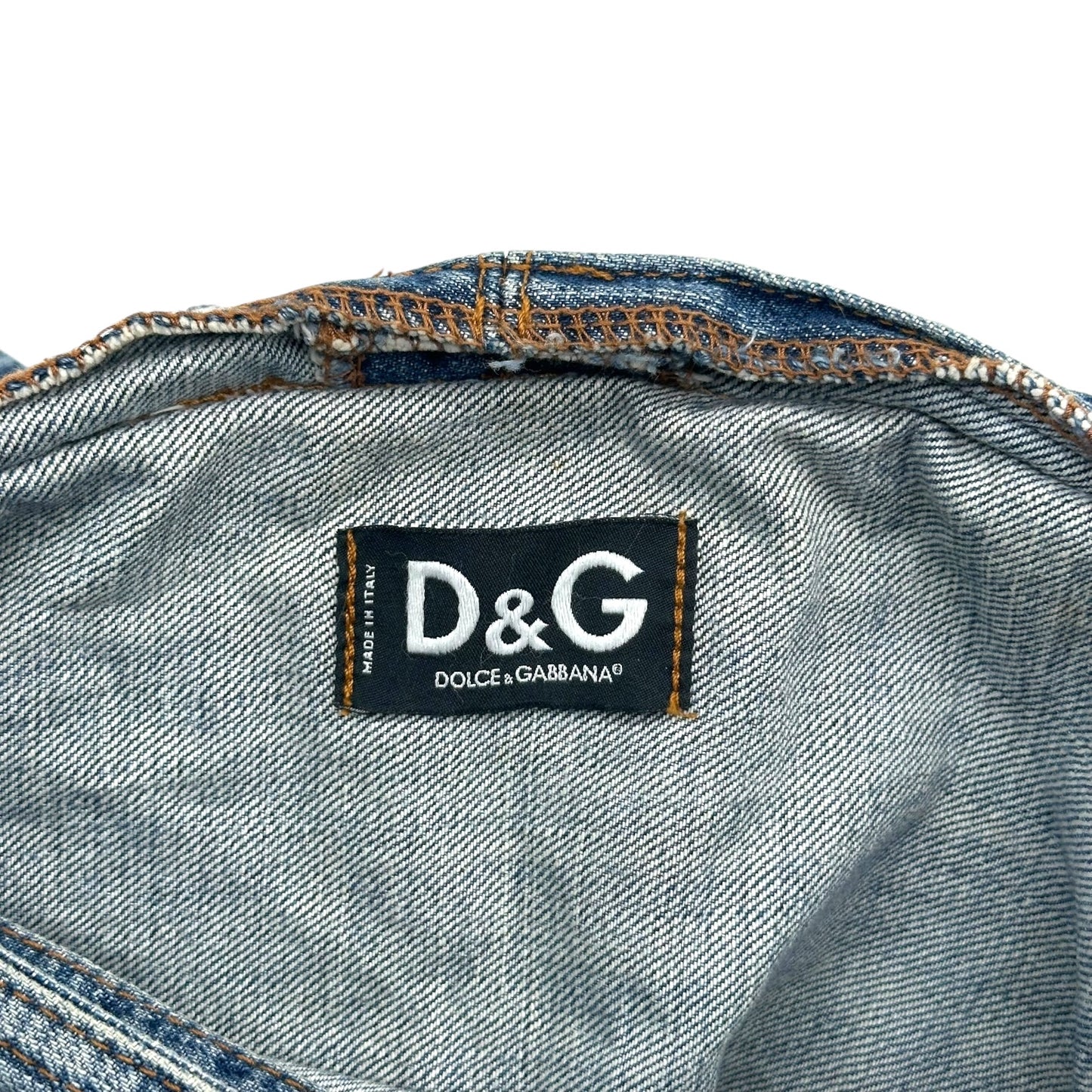 D&G Dolce & Gabbana 'Criminal' Denim Patchwork Messenger Bag