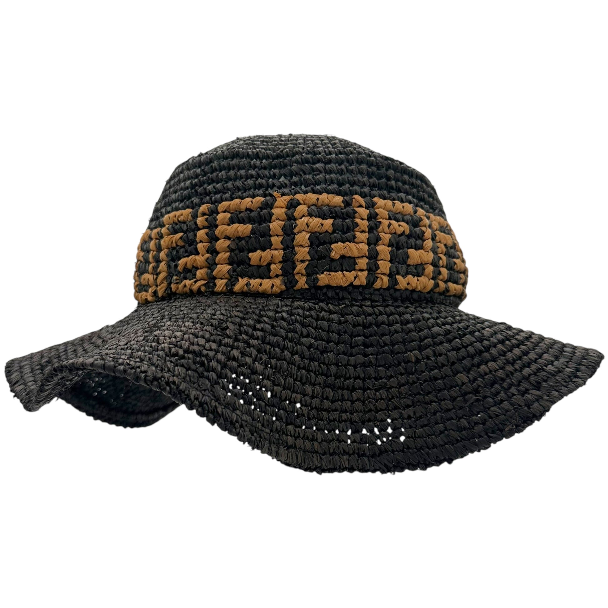Fendi Zucca Monogram Raffia Sun Hat - Outfit Repeater