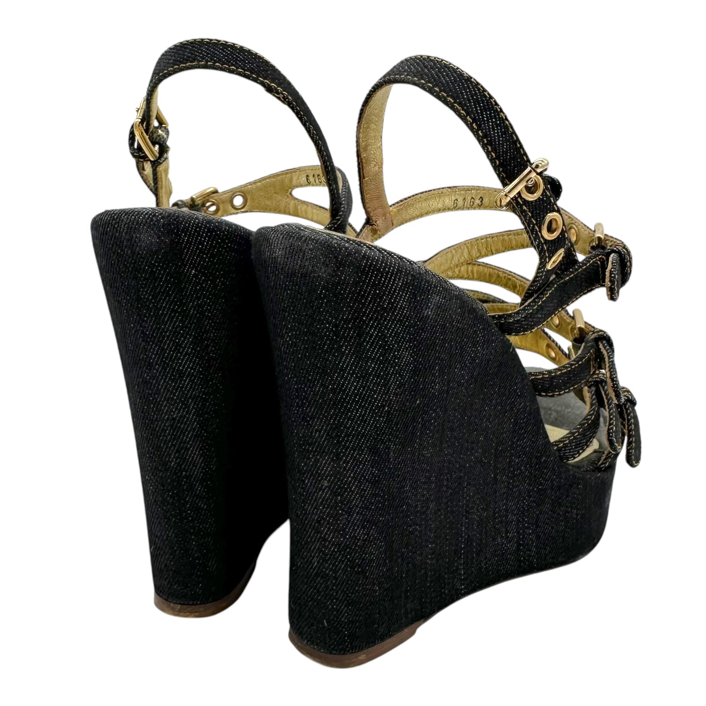 Dolce & Gabbana Denim Wedge Heels - Outfit Repeater