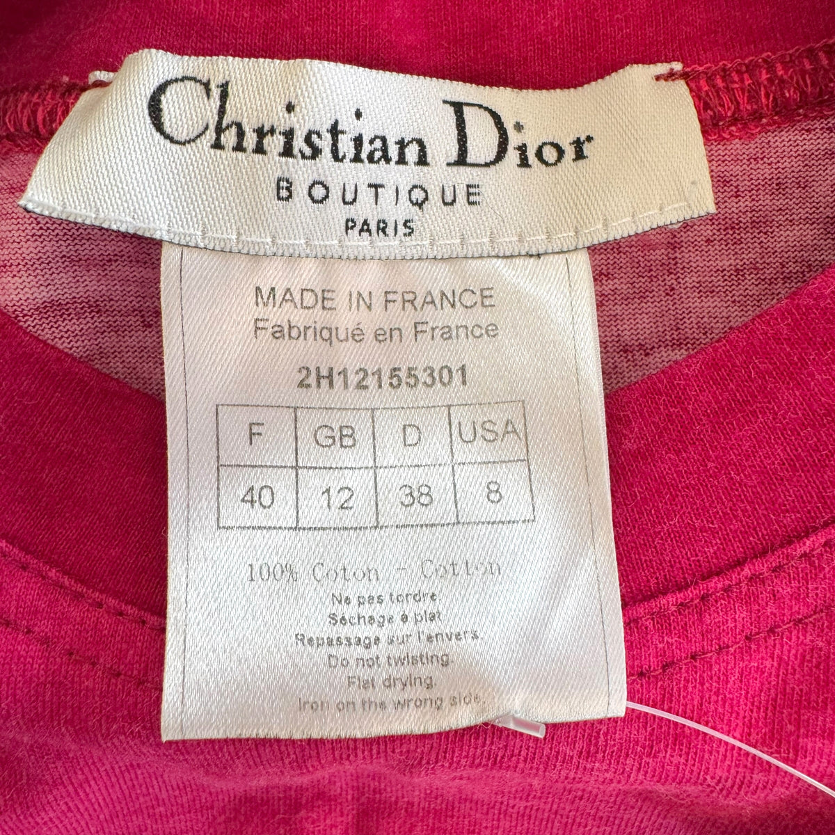 Christian Dior Pink Yellow Ombre J'Adore Tank Top