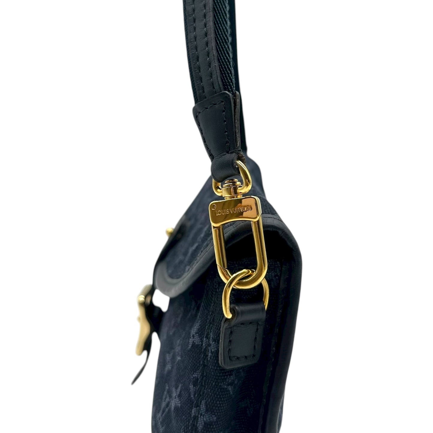 Louis Vuitton Navy Blue Lin Monogram Mini Marjorie Pochette Bag