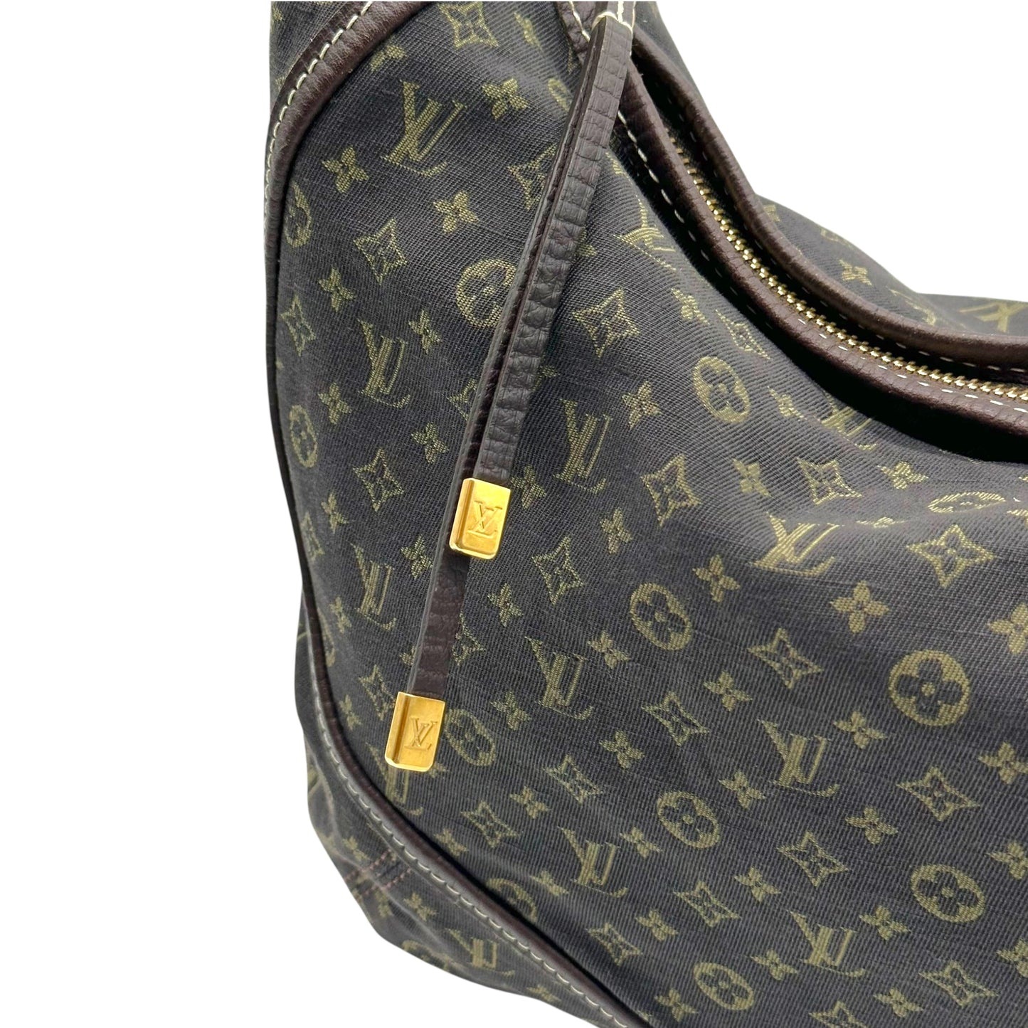 Louis Vuitton Shoulder Bag Brown Lin Monogram Manon MM