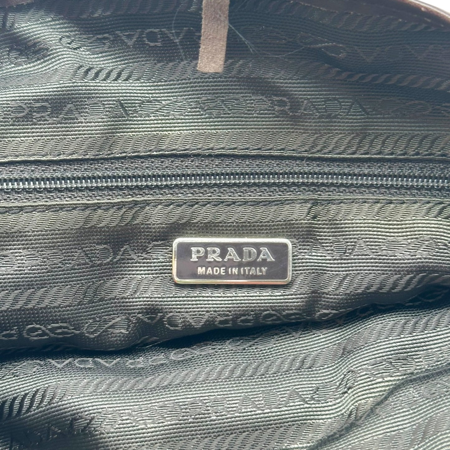 Prada Red & Gold Metallic Damask Handbag