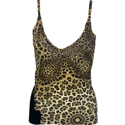 Roberto Cavalli 2006 Leopard Print Knit Tank Top - Outfit Repeater