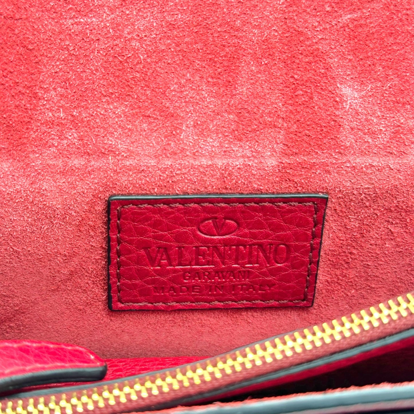 Valentino Red Fringe Trim Handbag