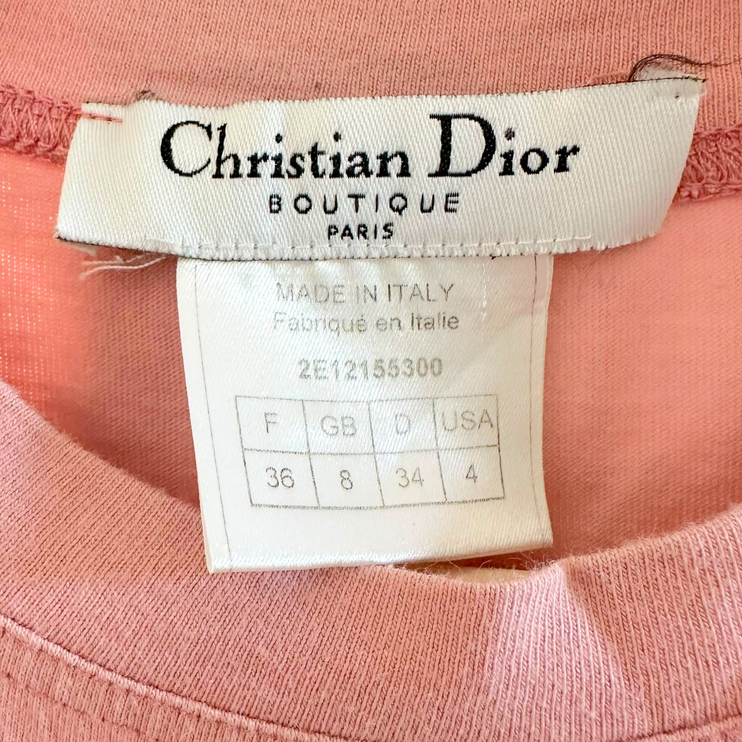 Christian Dior S/S 2002 Pink & Yellow J'Adroe Dior Tank