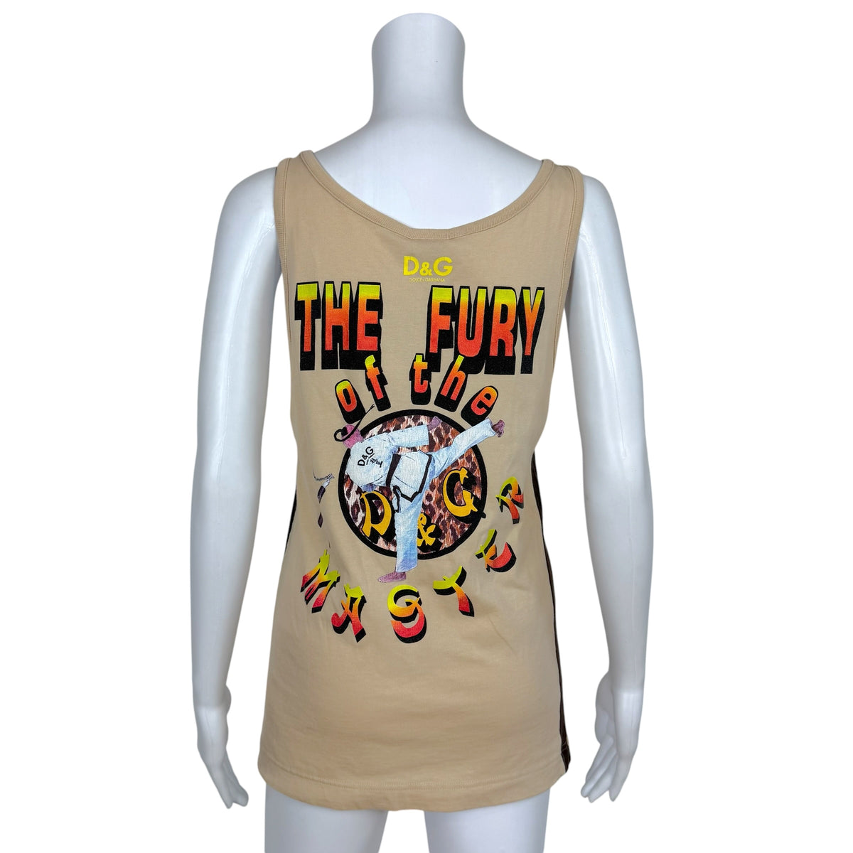Dolce & Gabbana Graphic Tank Beige Relaxed Fit