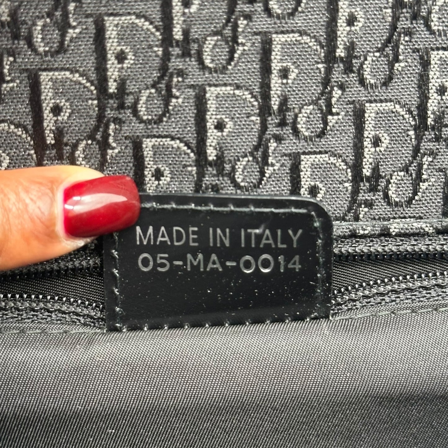 Christian Dior Black Trotter Monogram D'Trick Shoulder Bag