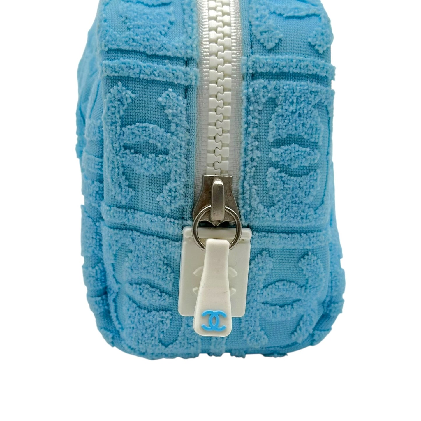 Chanel Sport Turquoise Terry Monogram Cosmetic Bag