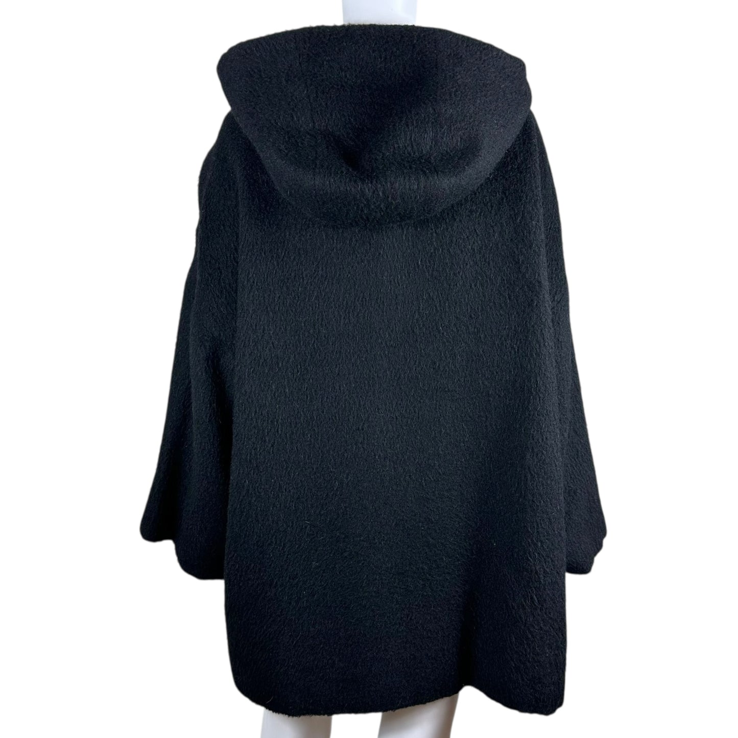 Gucci Bamboo Toggle Coat Black Hooded 1990s Vintage