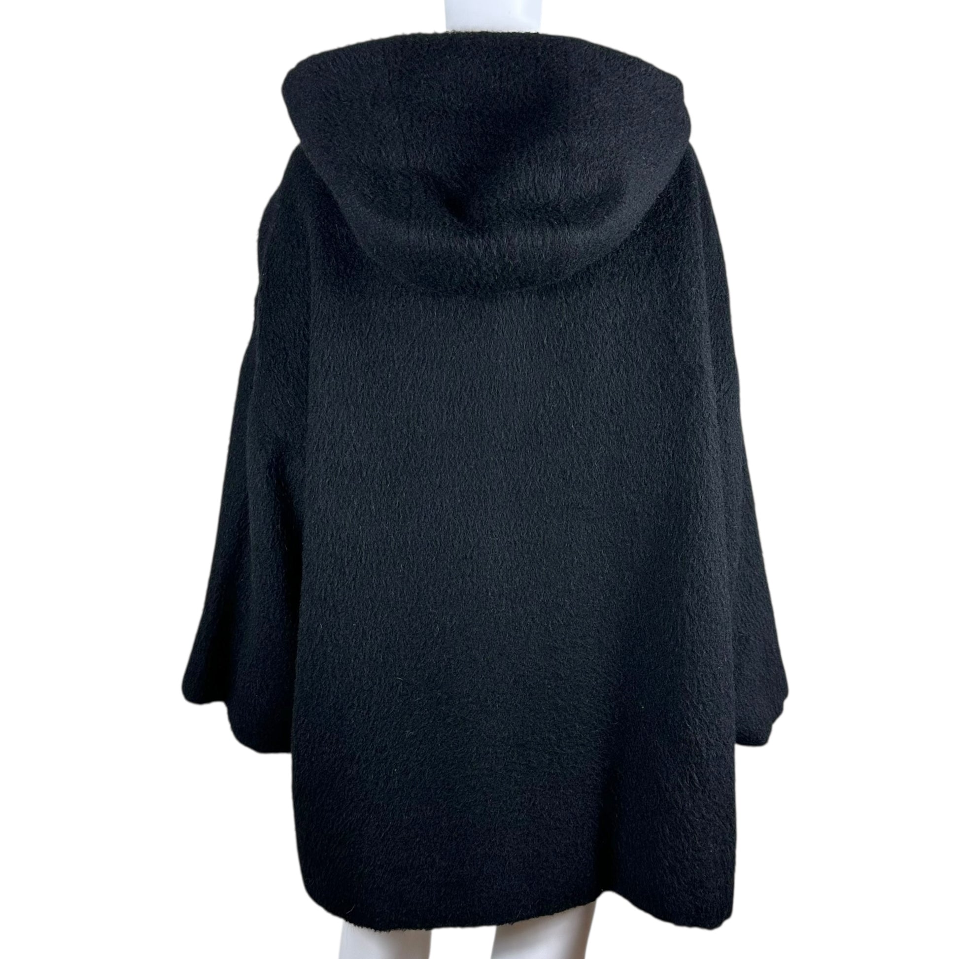Gucci Bamboo Toggle Coat Black Hooded 1990s Vintage