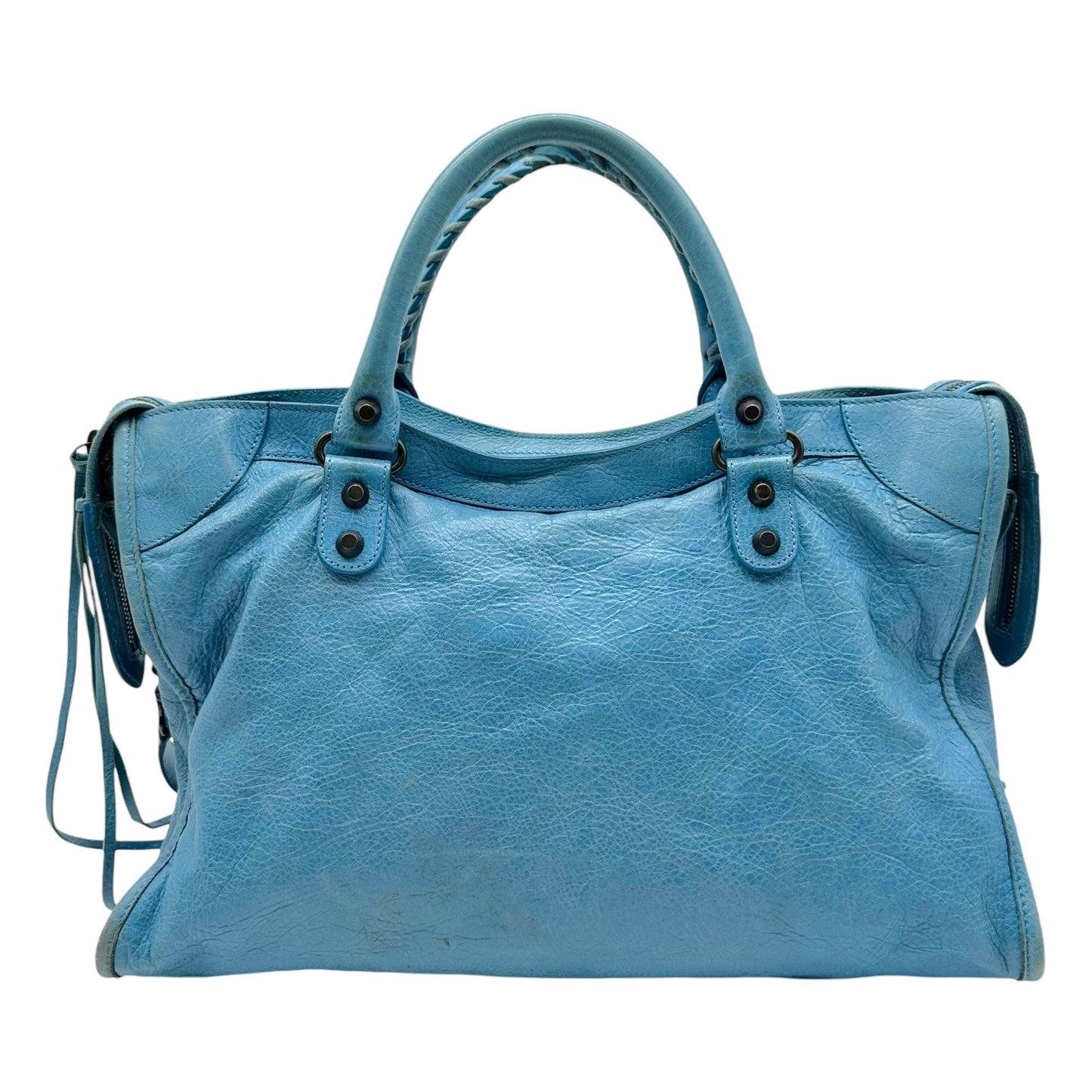 Balenciaga Bright Blue Leather Classic City Bag