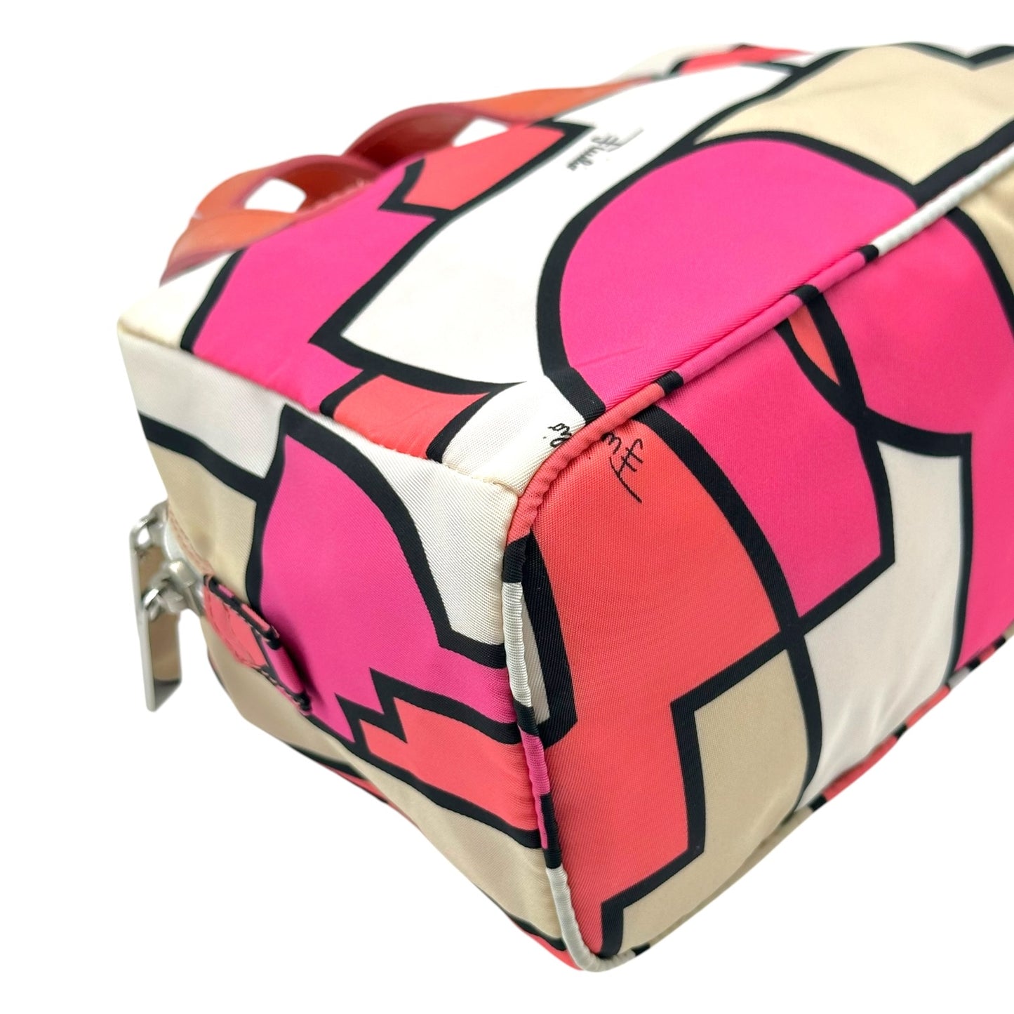 Emilio Pucci Printed Nylon Top Handle Pochette Bag