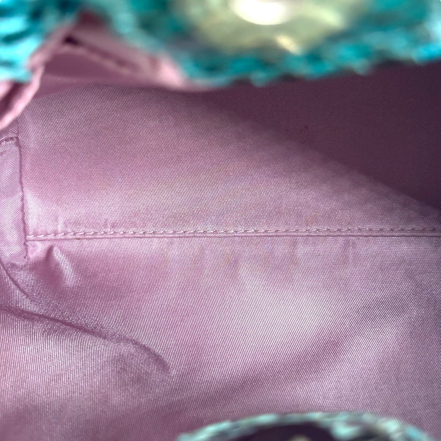 Christian Dior Blue Python Malice Pearl Clutch Bag