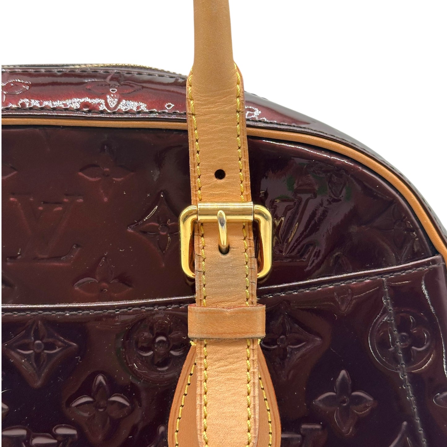 Louis Vuitton Burgundy Vernis Summit Drive Bowler Bag