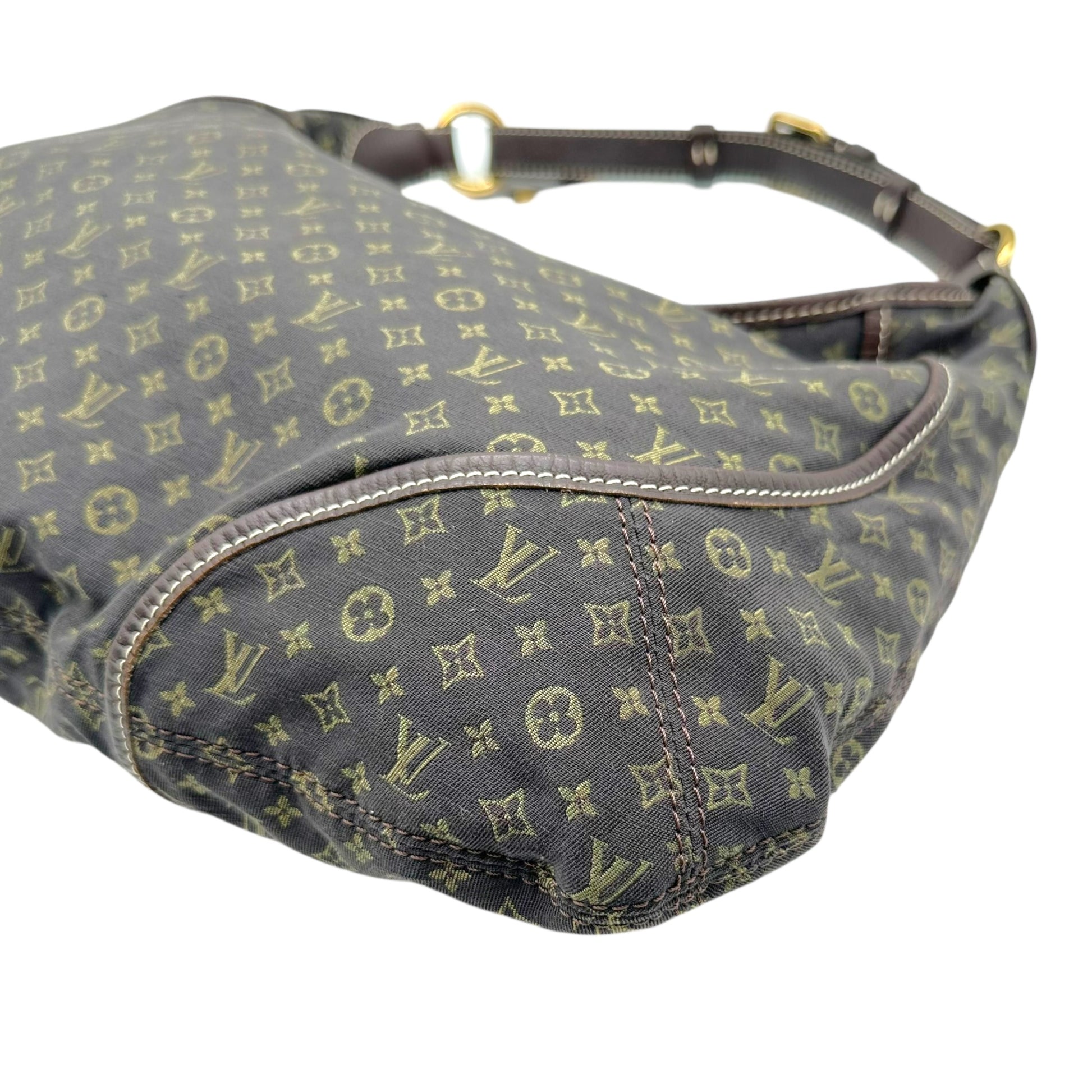 Louis Vuitton Shoulder Bag Brown Lin Monogram Manon MM