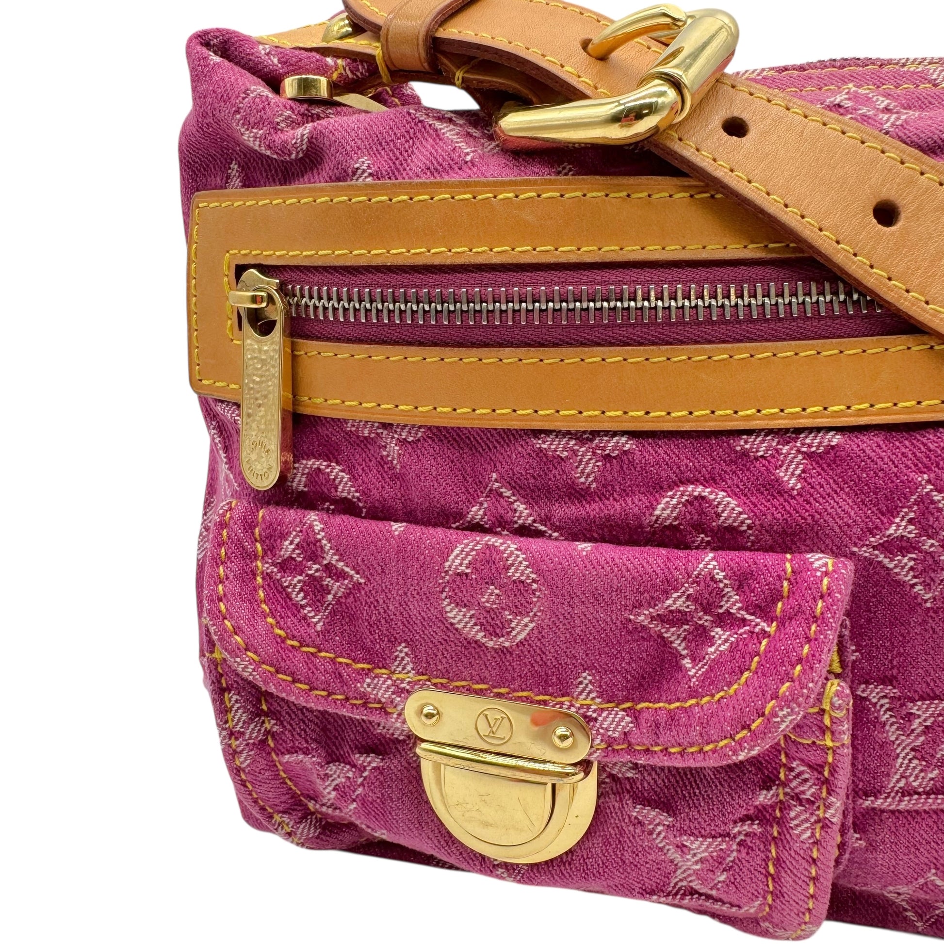 Louis Vuitton Pink Denim Monogram Baggy PM Crossbody Bag - Outfit Repeater