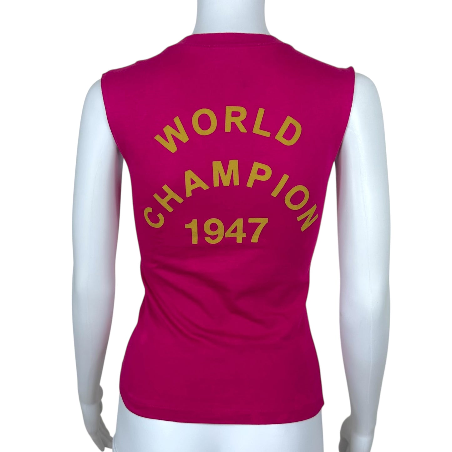 Christian Dior F/W 2002 Hot Pink & Yellow J'Adore Dior Tank