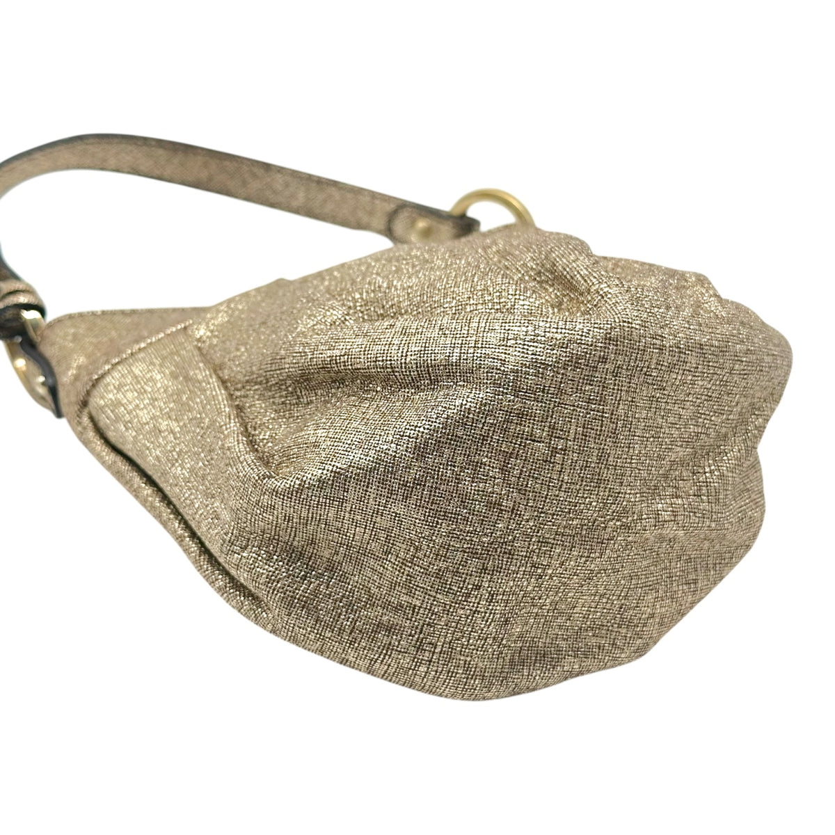 Fendi Gold Leather Mini Chef Handbag