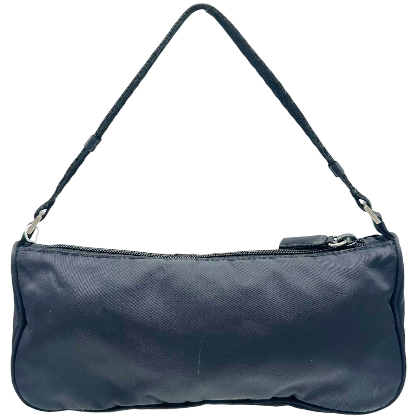 Prada Black Nylon East-West Pochette Bag