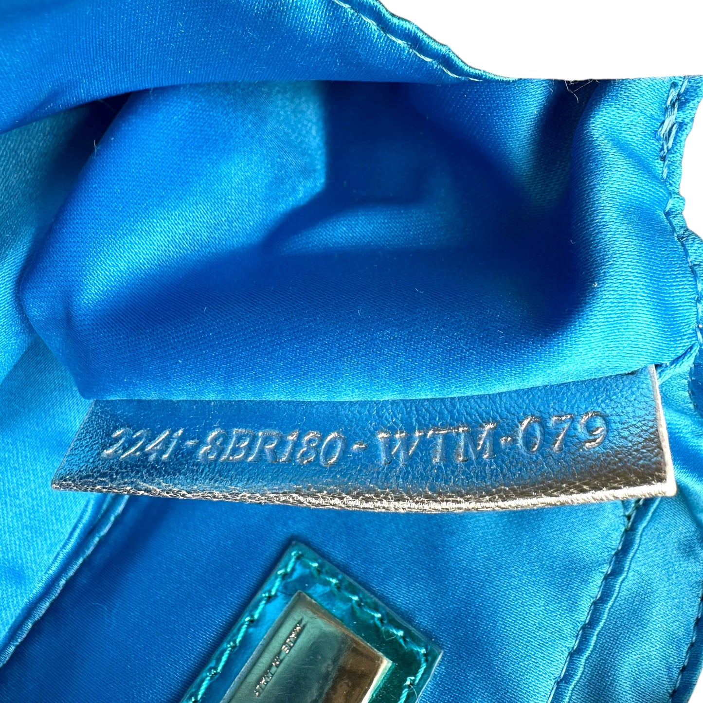 Fendi Zucca Mini Mama Baguette Bag w/ Blue - Outfit Repeater