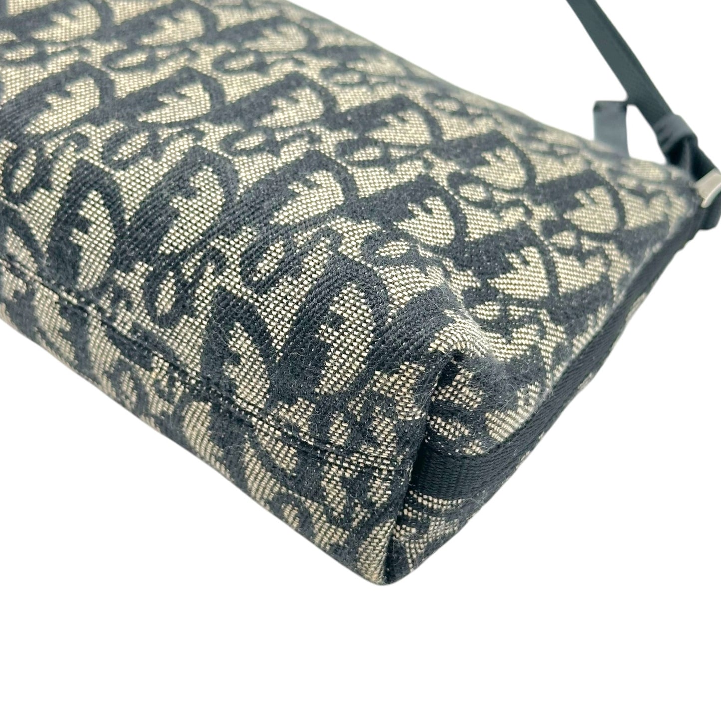 Christian Dior Black Trotter Monogram Shoulder Pochette Bag