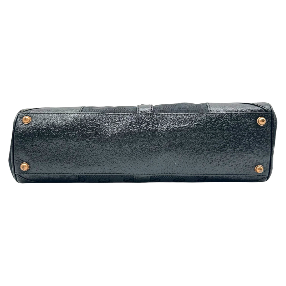 Gucci Black Monogram Shoulder Bag with Rose Gold Hardware