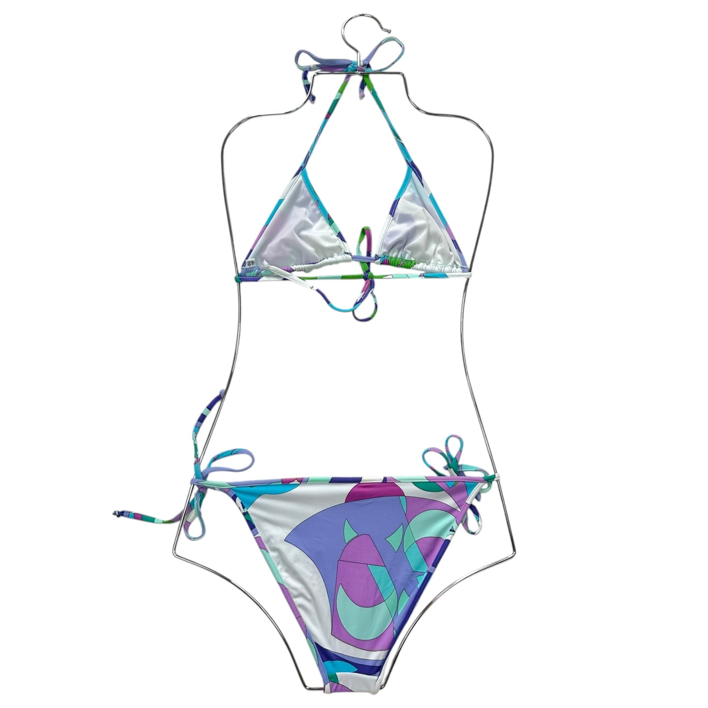 Emilio Pucci Printed Bikini Set Turquoise Purple Vintage