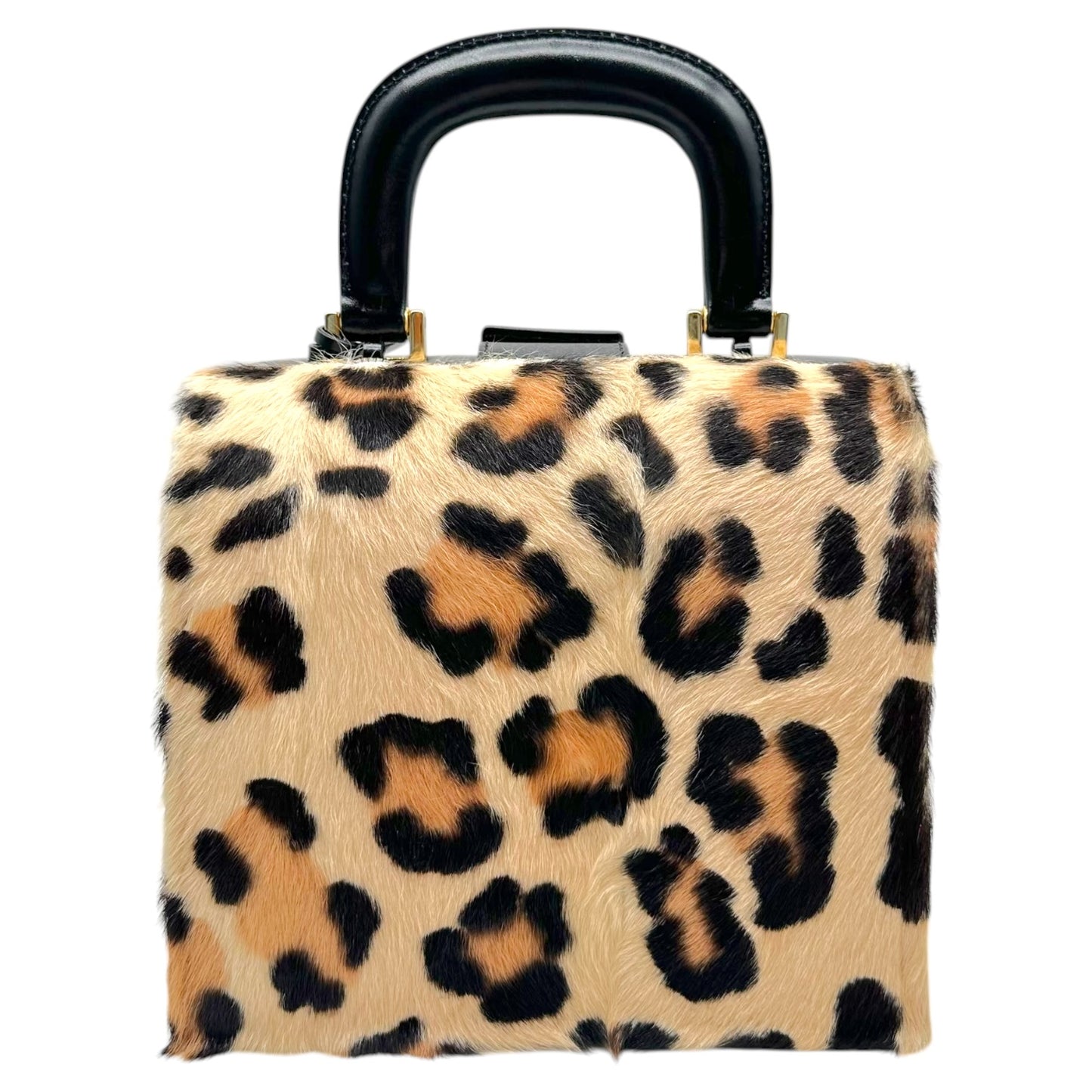 Dsquared2 Mini Bag Leopard Print Ponyhair Top-Handle