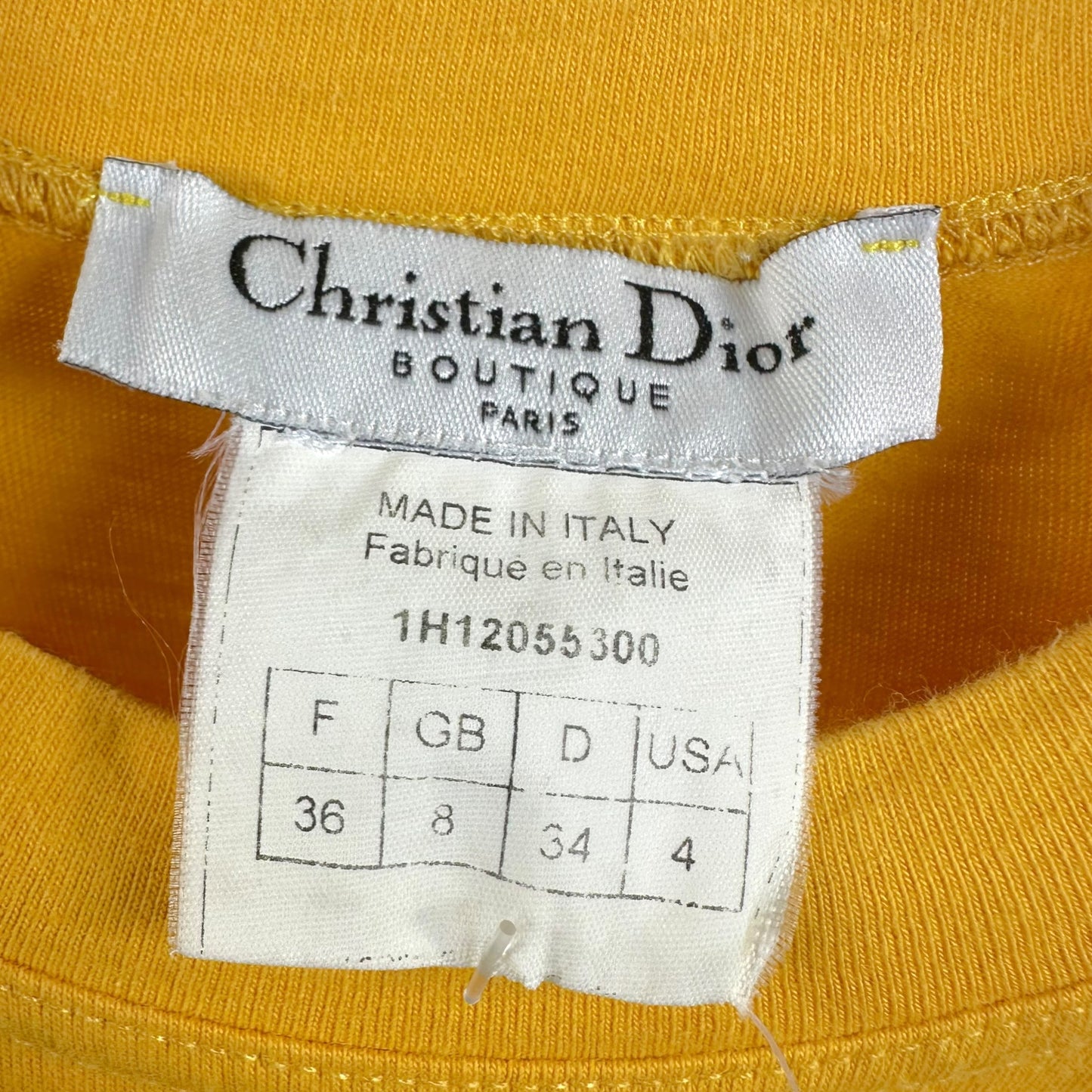 Christian Dior Yellow Blue J'Adore Logo Tank Top